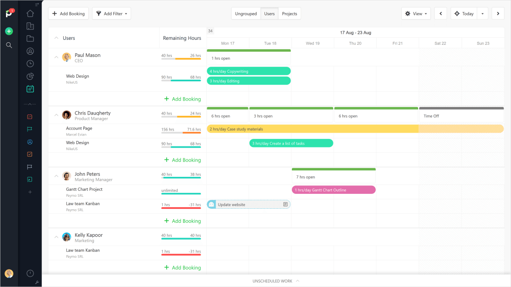 Project management tool - Paymo