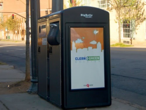 Wi-Fi-enabled trash bins