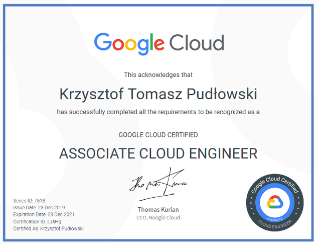  Google Associate Cloud Engineer